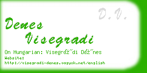 denes visegradi business card